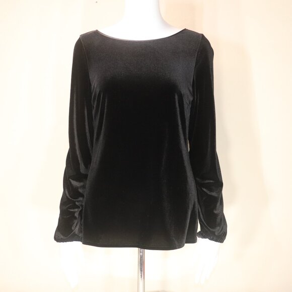 Laundry By Shelli Segal Tops - Laundry By Shelli Segal Black Velvet Shirt Size Small
